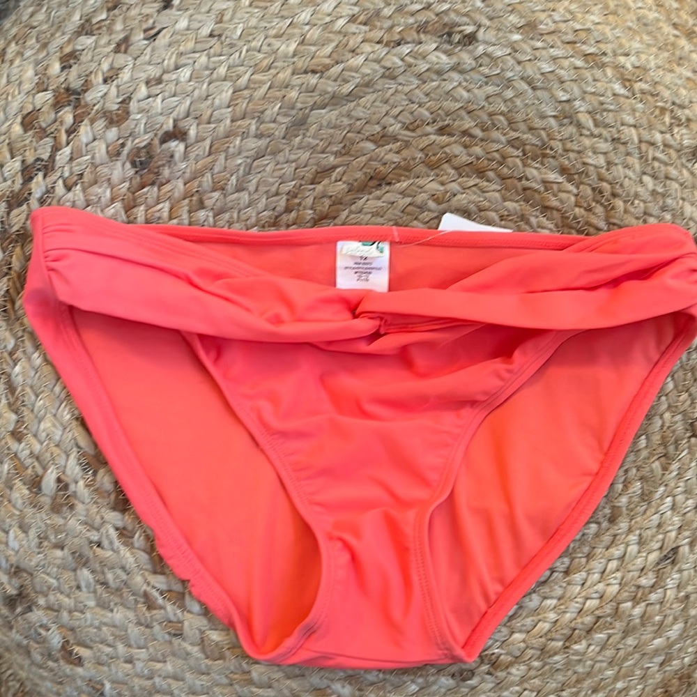 NWT Island Escape bright melon colored swimsuit bikini bottom